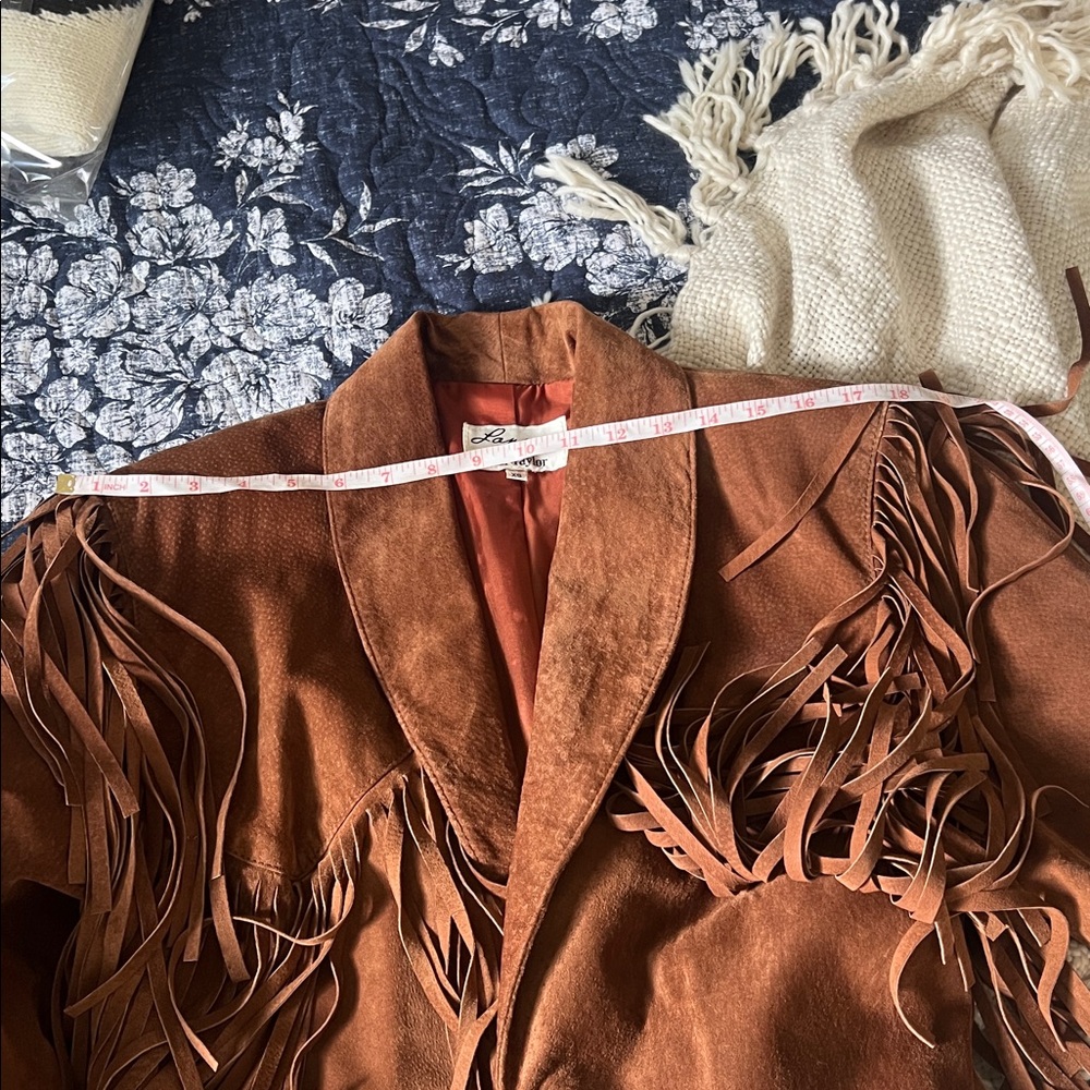 Vintage Ann Taylor Suede Fringe Jacket - Picture 9 of 15